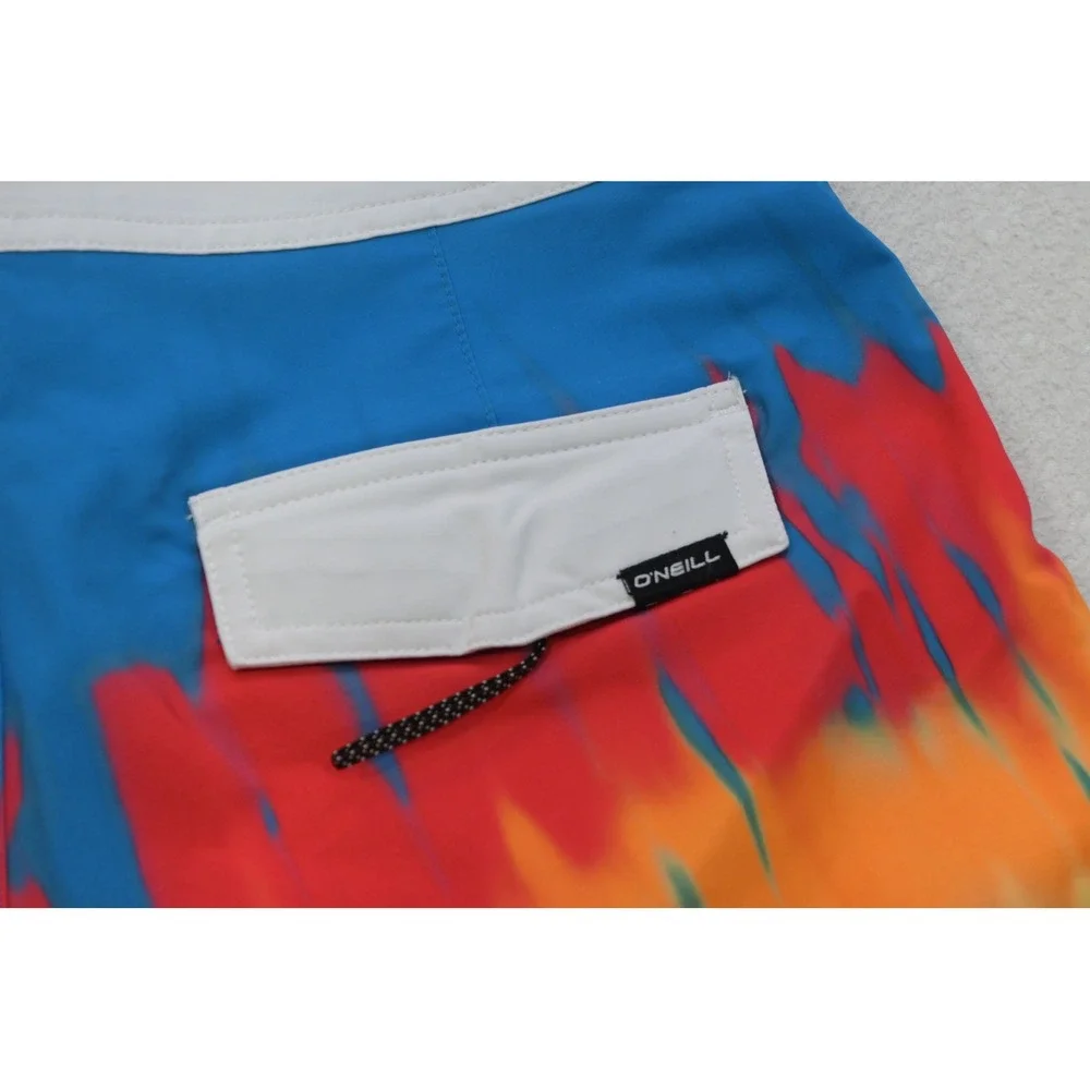 O'Neill Board Shorts Boys Size 28 Stretch Surf Excellent Hyperfreak Tie‎ Dye